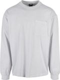 Urban Classics Pigment Dyed Pocket Longsleeve shirt - M - Grijs