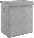 vidaXL Wasmand inklapbaar 51x34,5x59 cm kunstlinnen grijs