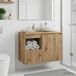 Maison Exclusive Armoire de salle de bain exclusive - Bois stratifié, chêne artisanal, dimensions : 30 x 44,5 x 50 cm
