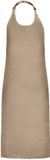 Newgen Katoenen schort met een bavoir Mathusalem, beige, effen, one size