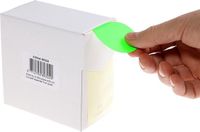 Rillprint ronde etiketten | diameter 50 mm | rol van 500 stuks | fluo groen