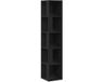 vidaXL Hoekplanken 33 x 33 x 164,5 cm Bewerkt hout Zwart Eiken