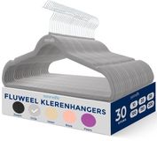 SereneLife Kleerhangers, Fluwelen Hangers, Antislip Zware Duurzame Kledinghangers Set-30Stuks, Duurzaam met 360° Draaihaak