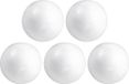 Merkloos Piepschuim bollen/ballen - 5x - D8 cm - wit - Kerstballen maken - Knutselen hobby materialen
