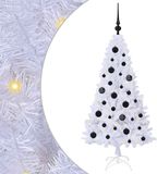 vidaXL Kunstkerstboom Wit 120 cm PVC en Staal