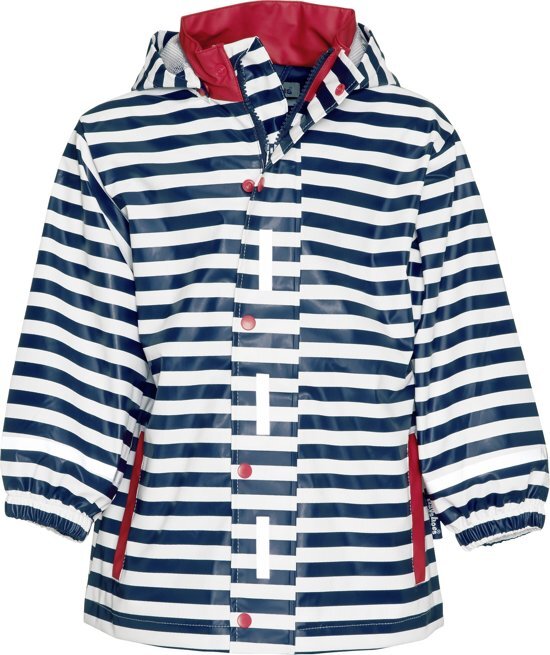 Playshoes Regenjas Kinderen Maritiem - Donkerblauw/Wit - Maat 80