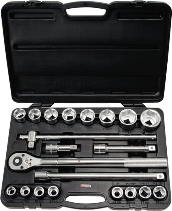 KS Tools 3/4 inch dopsleutelset - 21-delig - Zeskant