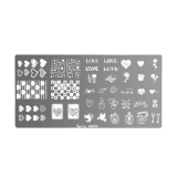 Peggy Sage Plaque de stamping pour nail art Cœurs