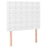 VidaXL Hoofdbord Wit 100x5x118/128 cm Kunstleer