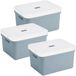 Sunware Sigma Home boîte de rangement 5L - Set de 3 - Bleu/Transparent