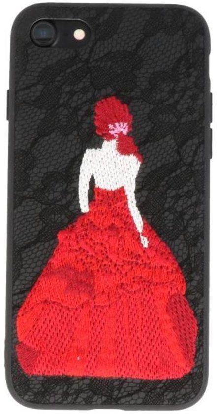 Best Cases Zwart Chinees Borduurwerk TPU back case hoesje voor Apple iPhone 7 / 8