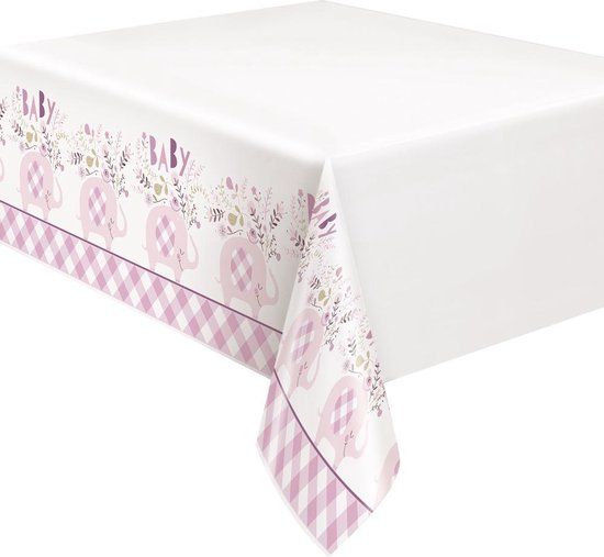 Unique Tafelkleed Floral Elephant Roze 137x213cm