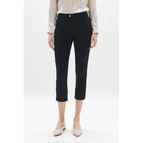 Caroll slim regular waist cropped broek zwart