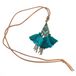Deja Jewels Lederen Tassel Ketting voor Dames - Blauw