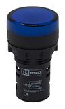 RS PRO Lichtmelder 110 V AC blauw, uitsparing Ø 22 mm LED paneelmontage IP 65 schroef
