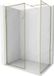 Mexen Kioto-F paroi de douche Walk-in avec cadre 100 x 100 cm, transparent 8 mm, doré