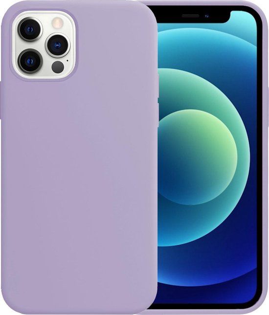 BTH Hoesje voor iPhone 12 Pro - Siliconen Back Cover - Lila