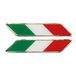 Lampa 15008 Autocollant 3D-tricolore Italie courte diagonale, 2 pièces, 88 x 16 mm