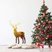 Ambience Sticker Kerstmis | Sticker hert Origami Gold – Wanddecoratie Kerstmis | 60 x 40 cm