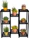 Merkloos Relaxdays Plantenstandaard binnen - 8 plateaus - metaal - zwart