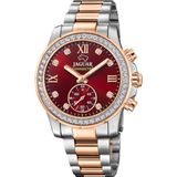 Jaguar J981/3 Polshorloge Hybride Dames Connected Zilverkleurig Paars Staal Saffierglas 36.5 mm