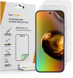 kwmobile Lot de 3 protections d'écran compatibles avec Google Pixel 11 Pro/Pixel 10 Pro/Pixel 9 Pro - Films d'écran anti-reflets anti-traces de doigts - Mat