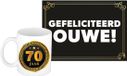 Bellatio Decorations 70 jaar koffiemok met wenskaart