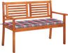 vidaXL - Tuinbank - 2-zits - met kussen - 120 cm - massief eucalyptushout