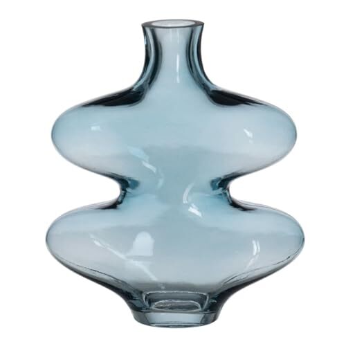 BigBuy Home BigBuy Home Vaas blauw glas 18 x 7,5 x 21,5 cm