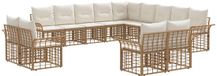 vidaXL Ensemble de canapé d'extérieur 13 pièces Polyester Naturel et Crème Blanc