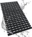 Tapis de bain antidérapant et antifongique 68 x 38 cm - Durable et confortable - Noir