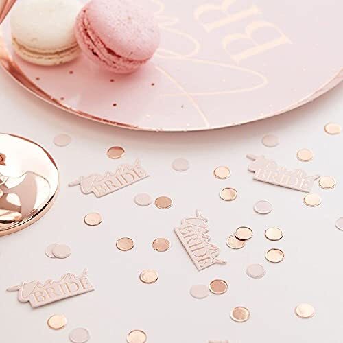 Ginger ray Hen Party Team Bruid Confetti & Blush Disks Bruiloft Papier