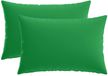 vidaXL - Coussin - 2 - pièces - HEERLEN - Vert - 50 - x - 75 - cm - Polyester