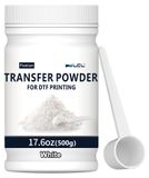 OEM DTF-poeder, wit, 500 g, geschikt voor donkere T-shirts, thermisch transferpoeder