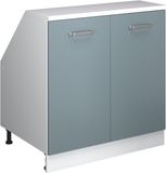 Vicco Rion Kast voor schuine wand – 80 x 81.6 cm met 2 deuren, kastromp 60 cm diepte Blauw-grijs