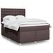 Maison Exclusive - Lit boxspring avec matelas, brun foncé, 160x200 cm, rembourré