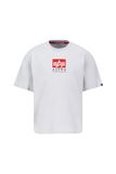 ALPHA INDUSTRIES Satijn Logo T-shirt voor heren Pastel Grijs L