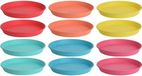 Koopman International 12x assiettes colorées plastique 23 cm