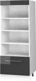 Vicco Keukenrek Fame-Line, Antraciet Hoogglans/Wit, 60 cm