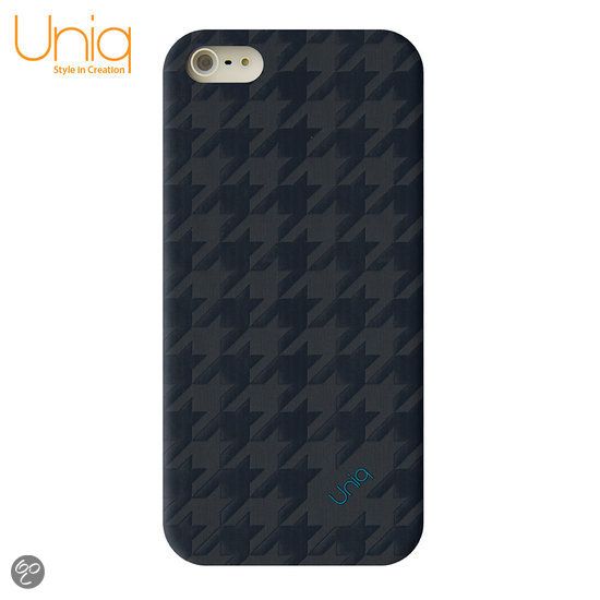 Uniq - Geo - Back Cover - Apple iPhone 5 - Houndstooth Dusk - Zwart