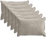 vidaXL - Taie d'oreiller - 6 pièces - Gris clair - 30 x 50 cm - Tissu chenille