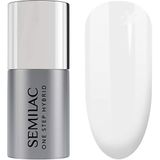 Semilac One Step Hybrid Nail Polish 3in1 The White 5ml UV LED Color Polish