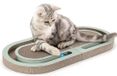 Planche à gratter Bol avec boule de commande pour chats - Carton ondulé recyclé réversible - Pliable et interactif