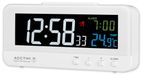 Réveil numérique avec affichage couleur LED, heure, alarme, date et température