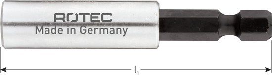 Rotec Magn. bithouder E 6,3 x 100mm -huls 10,0x35mm, met C-ring - 8180025
