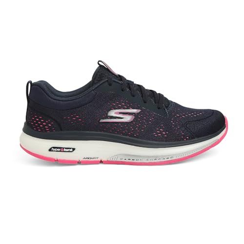 Skechers 124933 Bolv - Damessneakers - Marineblauw/Roze - Maat 38