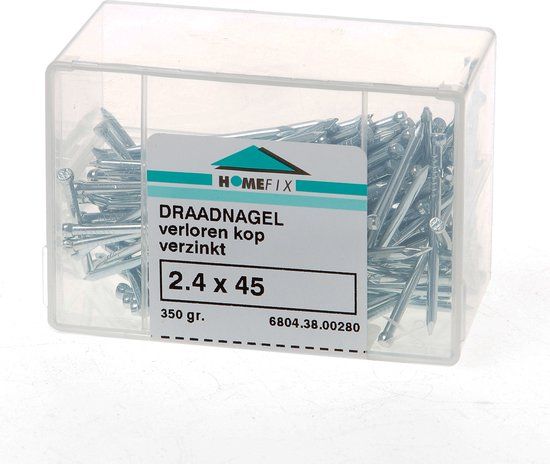 Homefix draadnagel verzinkt verloren kop kuip 2.4X45 (200gr)