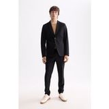 Scotch & Soda Core - Blazer à revers pointus non structuré en laine froide Noir XXL