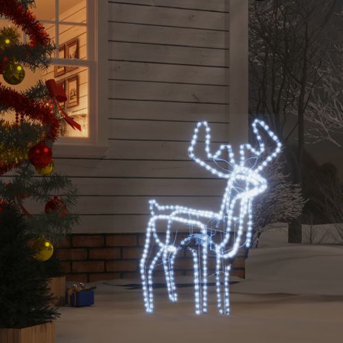 vidaXL kerstfiguur rendier inklapbaar met 192 LED lampjes koel wit