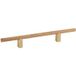 Viefe Poignée de meuble KUMO WOOD en bois et aluminium, BA 128 mm - chêne + doré brossé